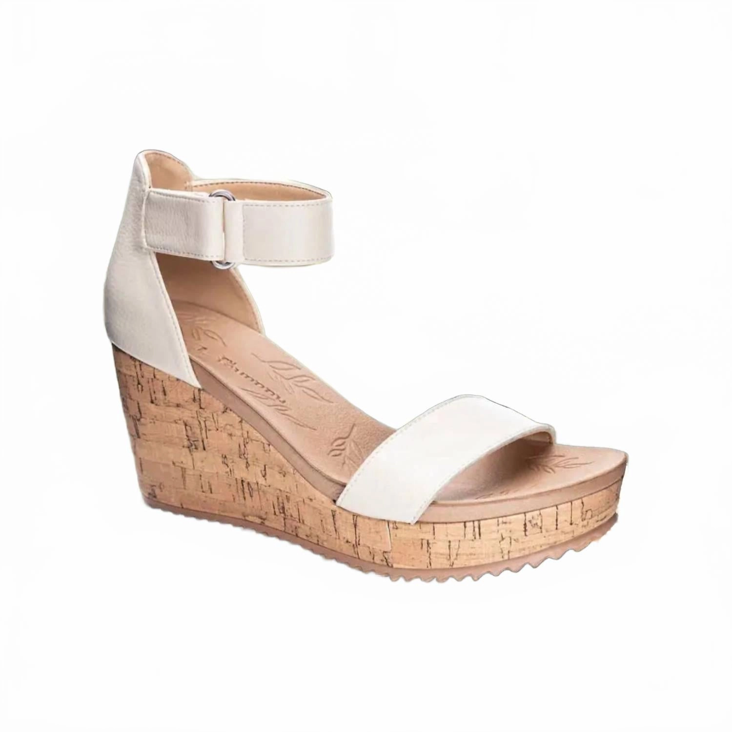 Women's Kaya Patent Wedge Sandal In White Work Day Fit Fashion Mark