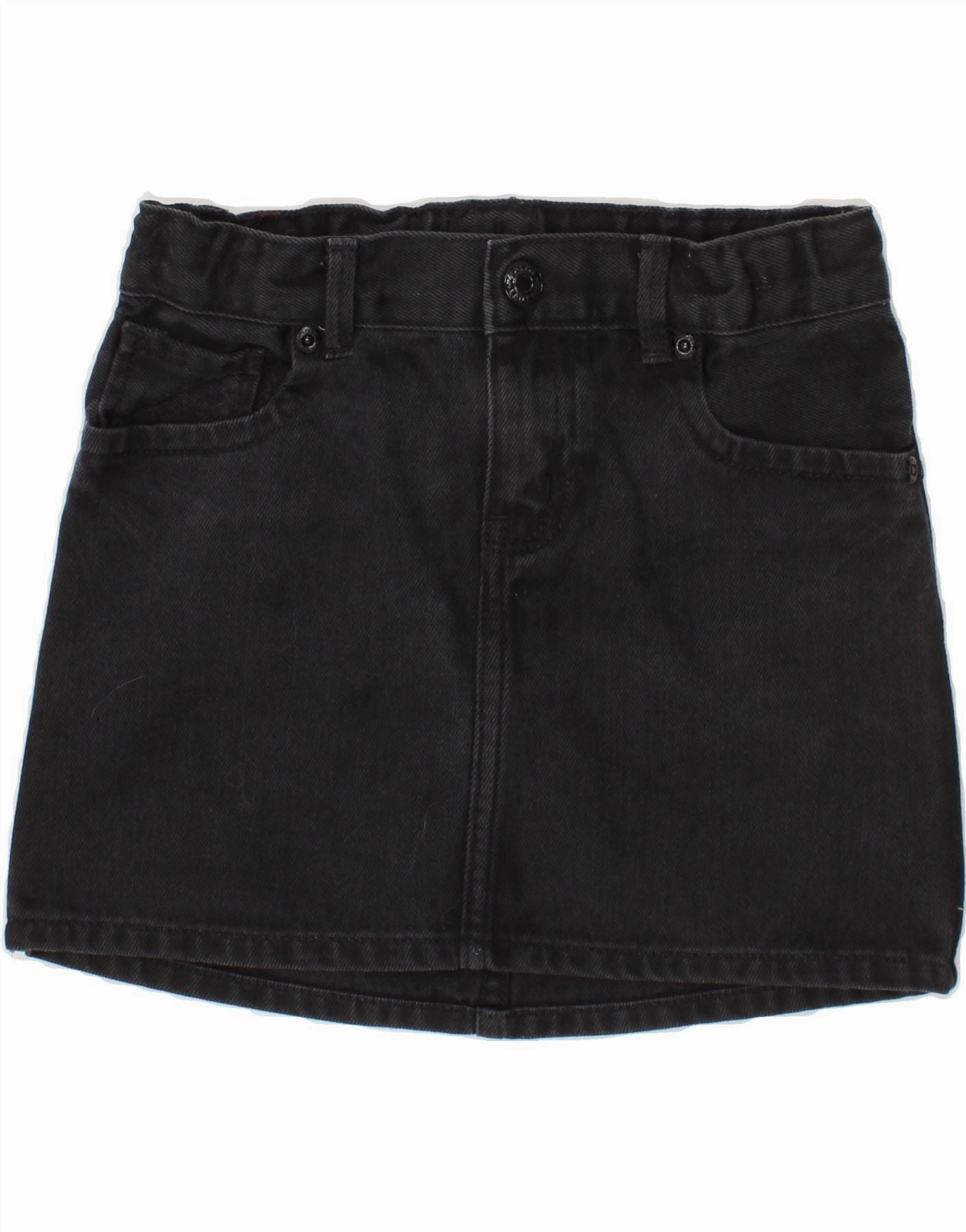 Simple Profile RALPH LAUREN Girls Denim Skirt 5-6 Years W20  Black Cotton