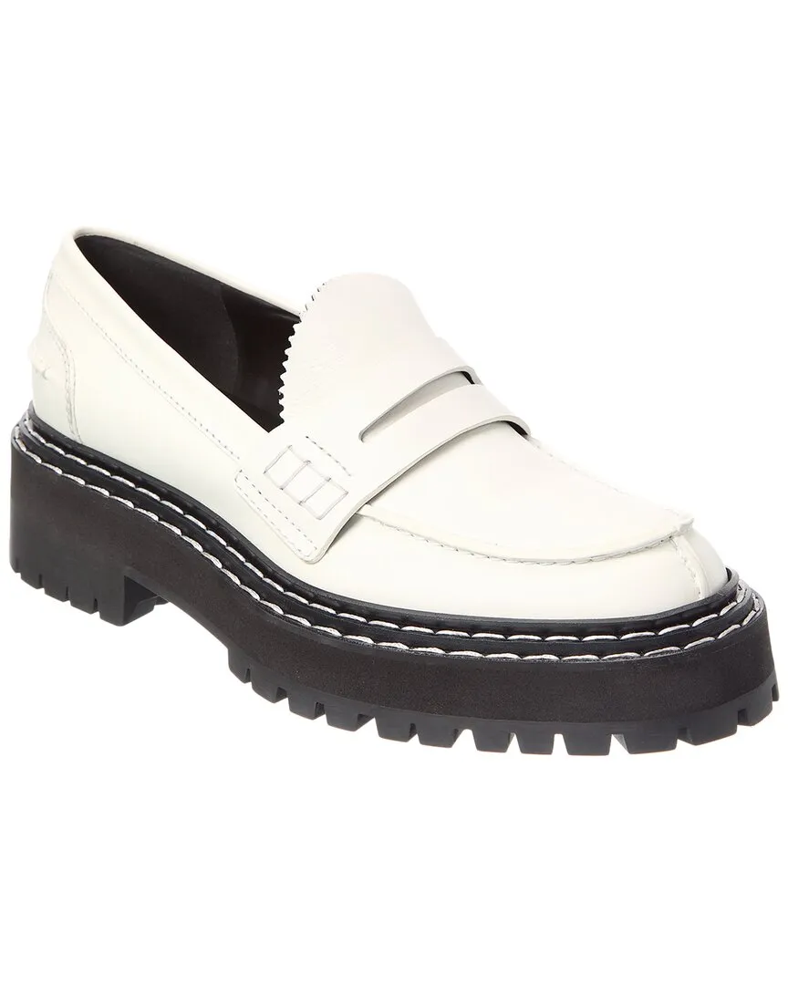 Proenza Schouler Leather Platform Loafer Ultra light Natural Shape