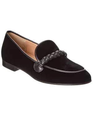 Elegant Shape Gianvito Rossi Belem Velvet & Leather Loafer