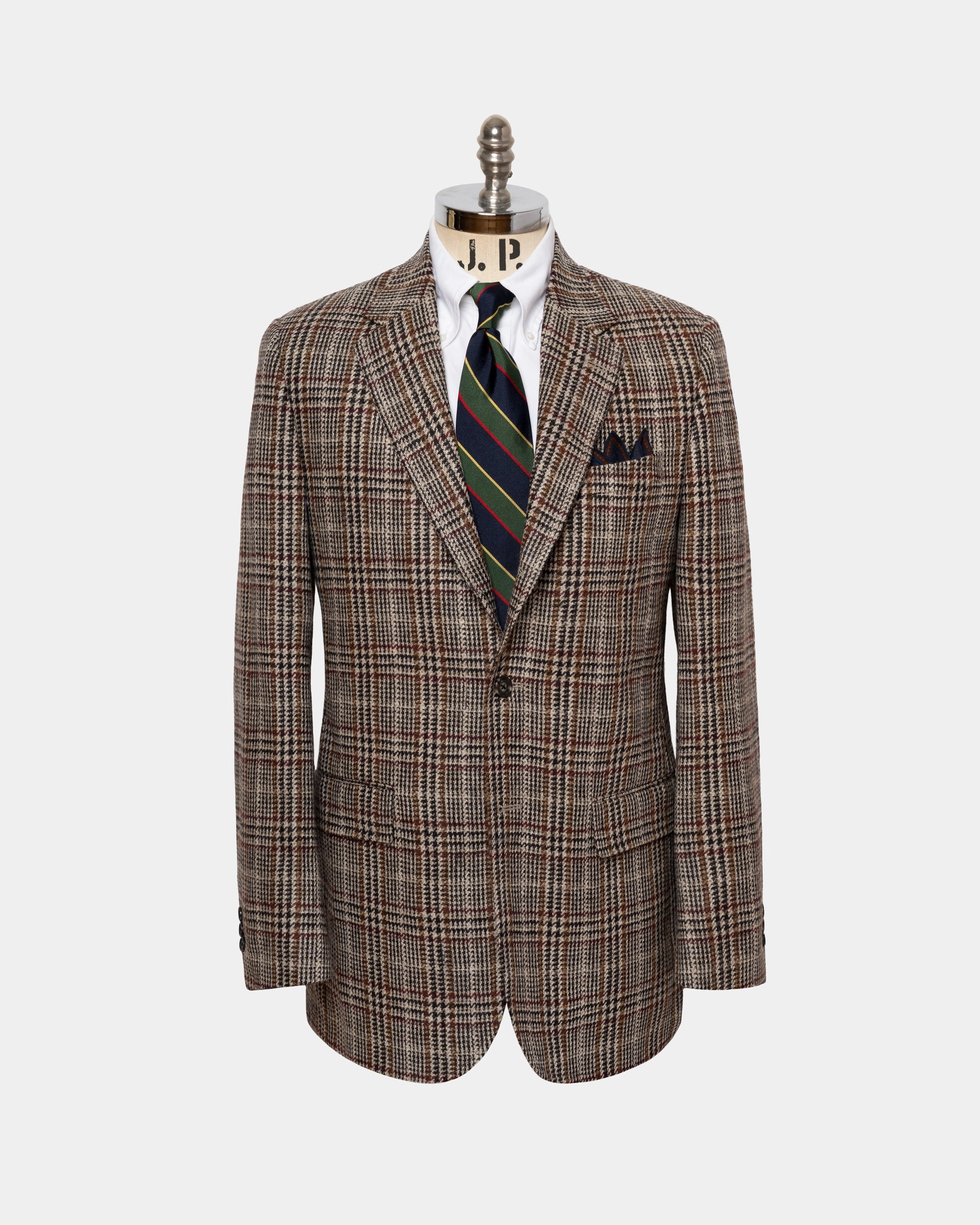 Made-in-Canada Black & Tan Plaid Sport Coat Business casual wear Sustainable Production Methods