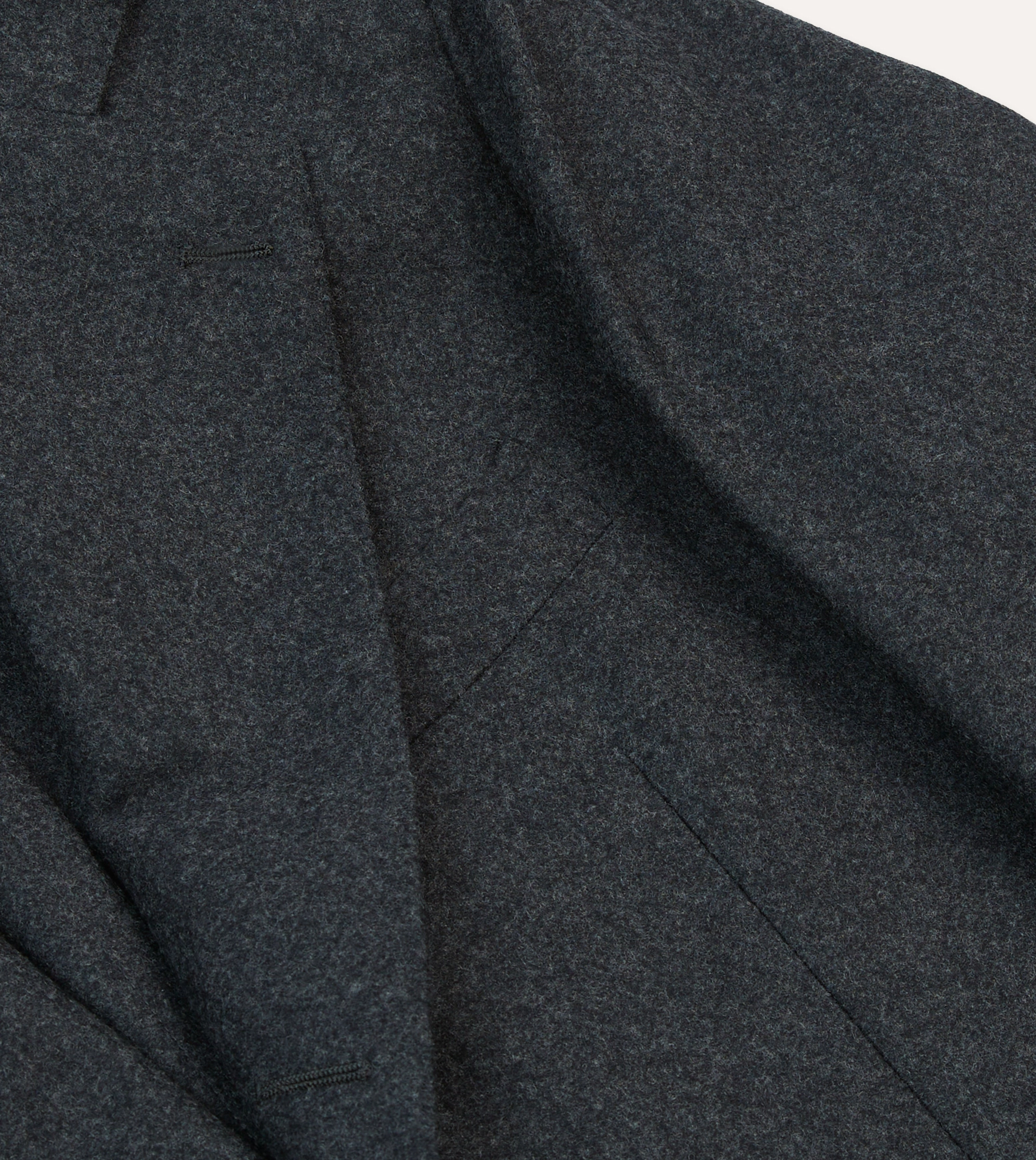 Smart Tailored Fit Grey Wool Flannel Tailored Jacket