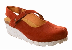 High Fit Snug Lift Prog Mary Jane Wedge In Rust