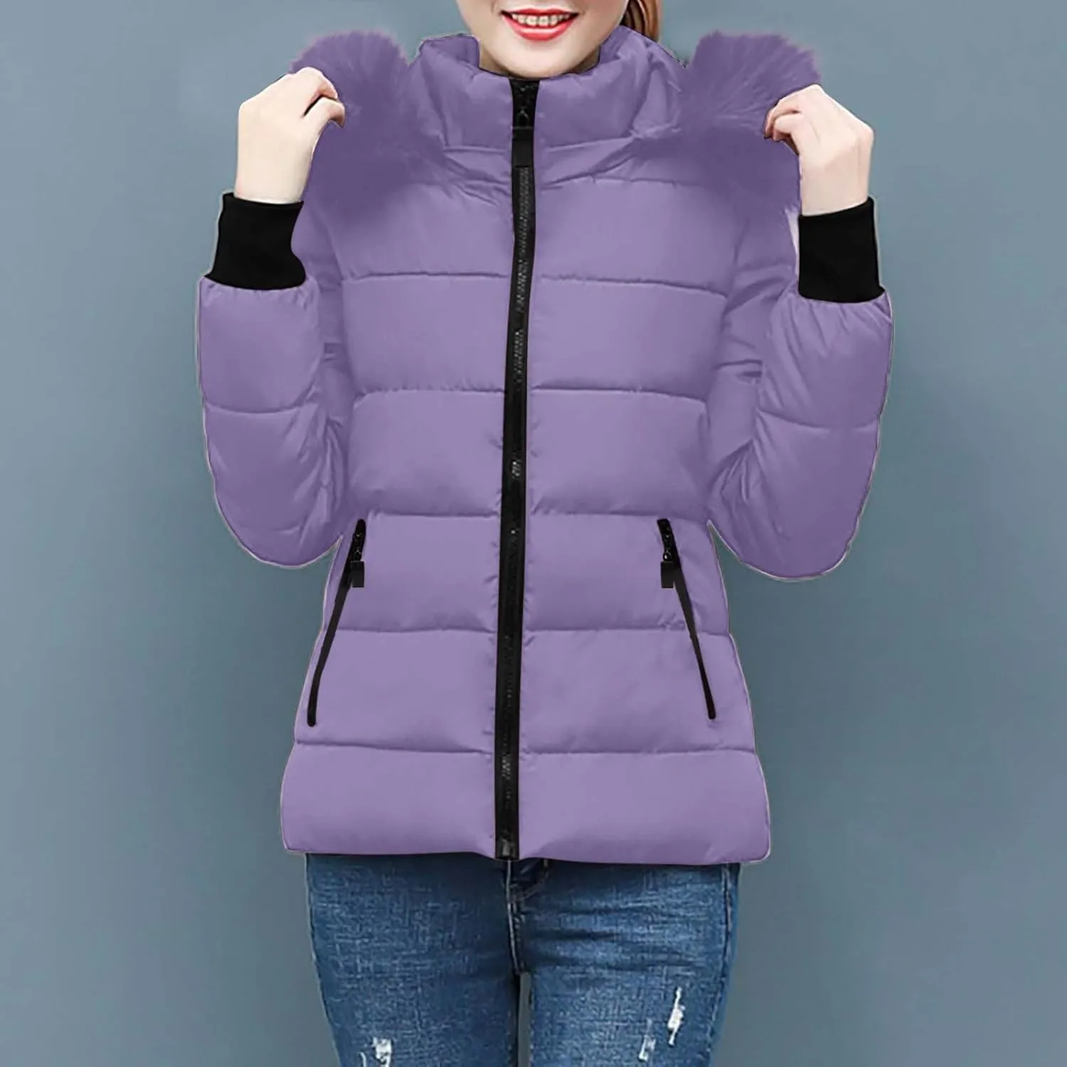 Puffer Coats for Women Waterproof Short Puffer Jacket Thickened Down Jacket Warm Winter Coat Puffer Parka Jacket Coat