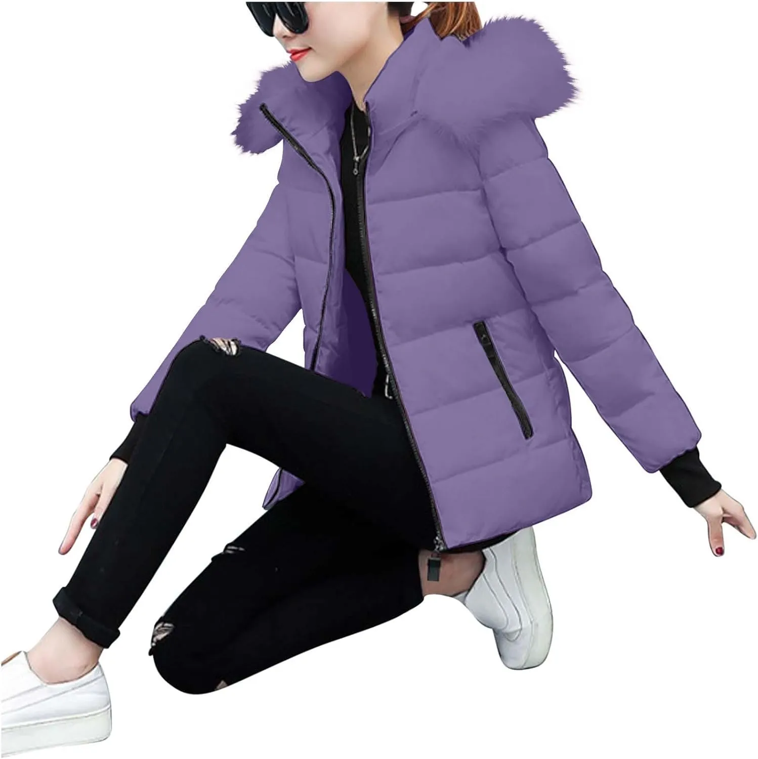 Puffer Coats for Women Waterproof Short Puffer Jacket Thickened Down Jacket Warm Winter Coat Puffer Parka Jacket Coat