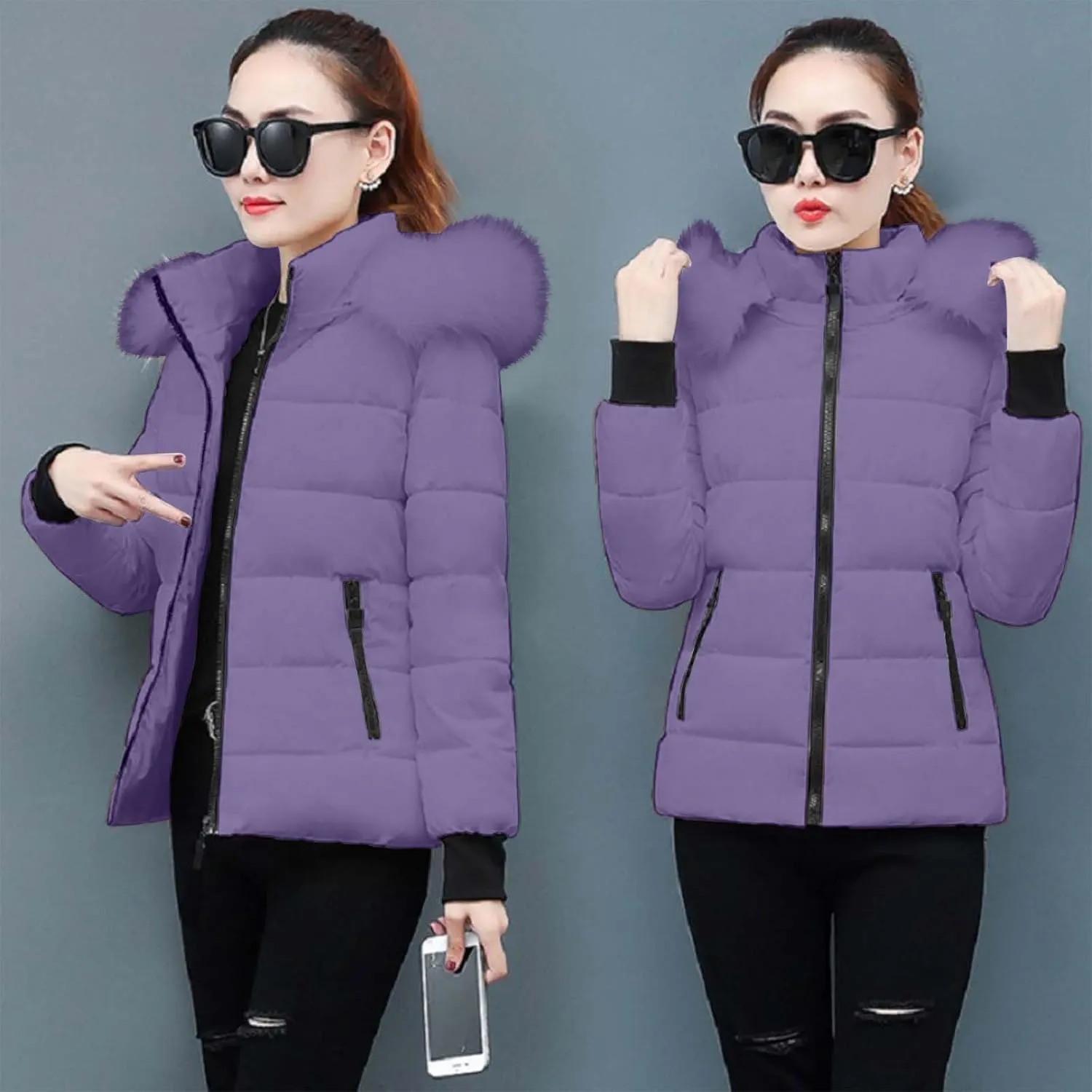 Puffer Coats for Women Waterproof Short Puffer Jacket Thickened Down Jacket Warm Winter Coat Puffer Parka Jacket Coat