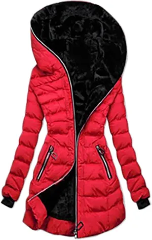 Puffer Jacket for Women 2024 Plus Size Casual Warm Down Coat Fleece Lined Thermal Padded Outwear Winter Daily Outfits