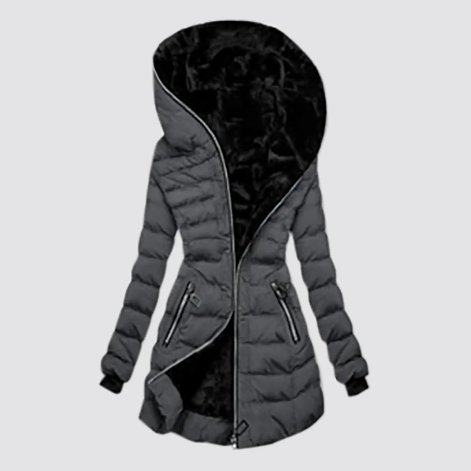 Puffer Jacket for Women 2024 Plus Size Casual Warm Down Coat Fleece Lined Thermal Padded Outwear Winter Daily Outfits