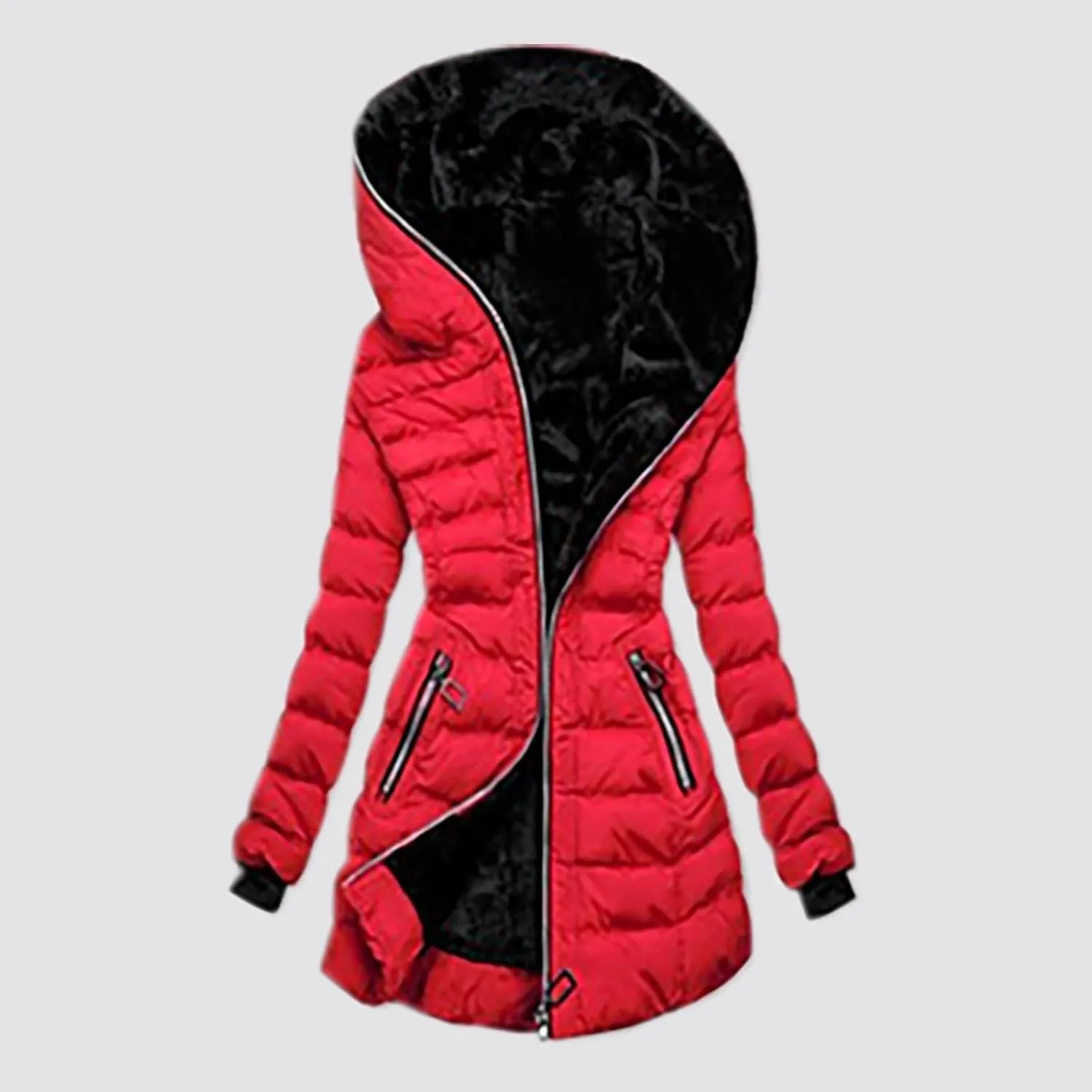 Puffer Jacket for Women 2024 Plus Size Casual Warm Down Coat Fleece Lined Thermal Padded Outwear Winter Daily Outfits