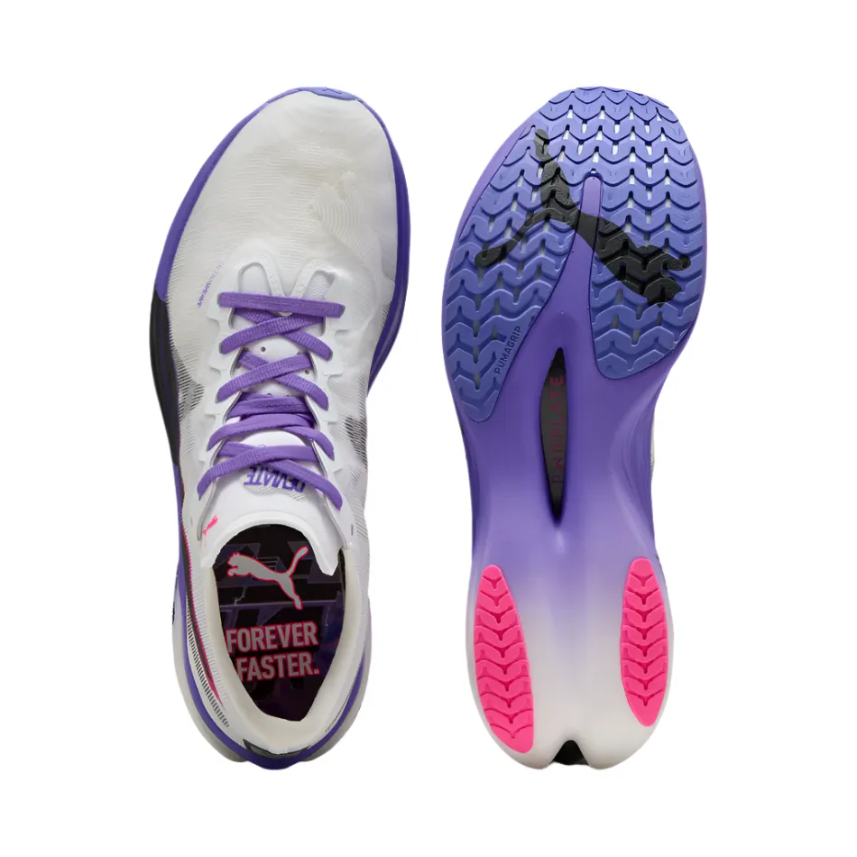 beginner - friendly running shoes Durable Reinforcement PUMA Men's Deviate NITRO Elite 3 DIGITOKYO Running Shoes in PUMA White/Dark Amethyst AW25
