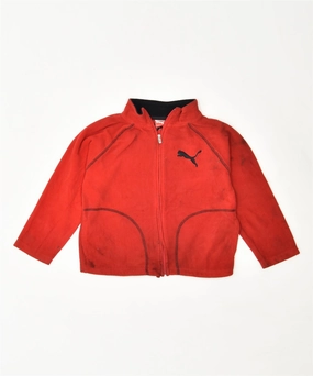 PUMA Boys Fleece Jacket 5-6 Years Red Polyester Flexible Shell Easy Care Fabric