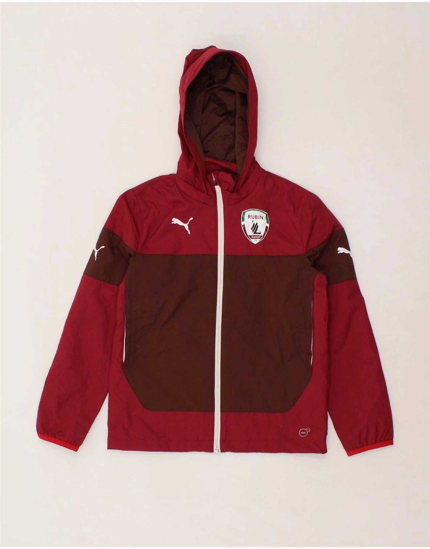 PUMA Boys Graphic Hooded Rain Jacket 11-12 Years Large  Red elastic waistband Street Fashion