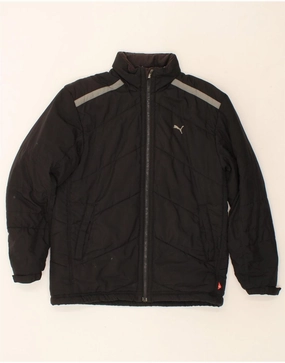 PUMA Boys Graphic Padded Jacket 13-14 Years Black Enjoy