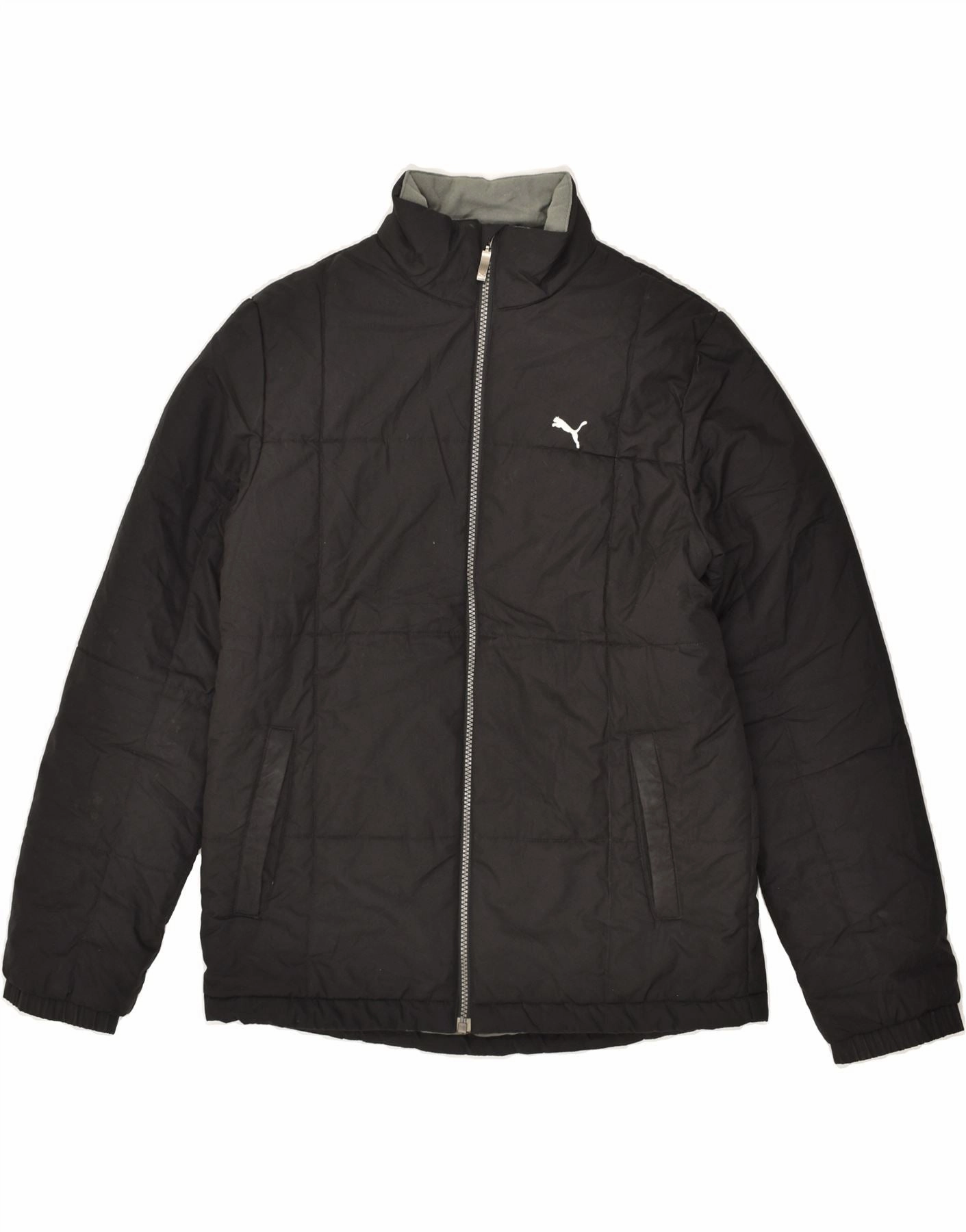 PUMA Boys Padded Jacket 13-14 Years Black Polyester Powder Goods