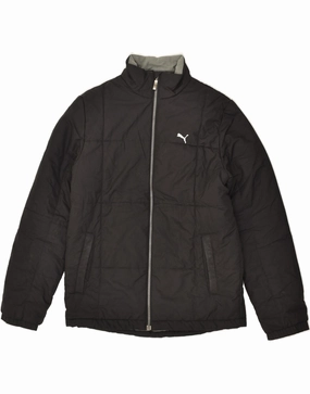 PUMA Boys Padded Jacket 13-14 Years Black Polyester Powder Goods