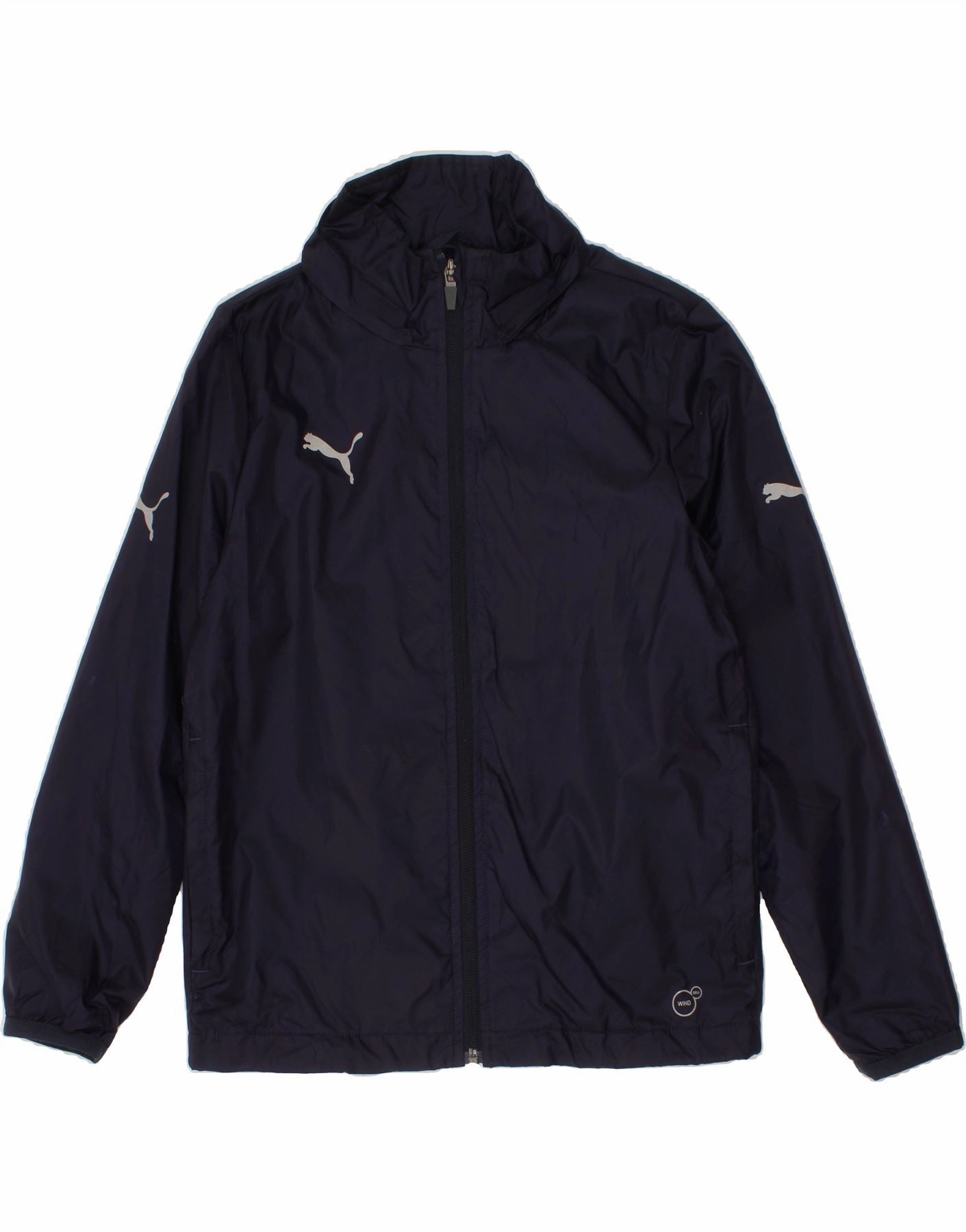 Seasonal Wear Nail-clipper PUMA Boys Rain Jacket 9-10 Years Navy Blue Nylon