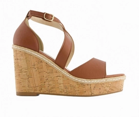 Dance Fit Subtle Build Women's Criss Cross Ankle Strap Sandal In Brown