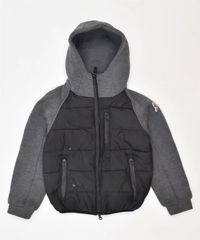 Travel Light Flexible Seams INVICTA Boys Hooded Padded Jacket 5-6 Years Black Polyester