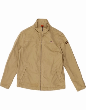 Relationship NAPAPIJRI Boys Graphic Bomber Jacket 9-10 Years Beige Cotton