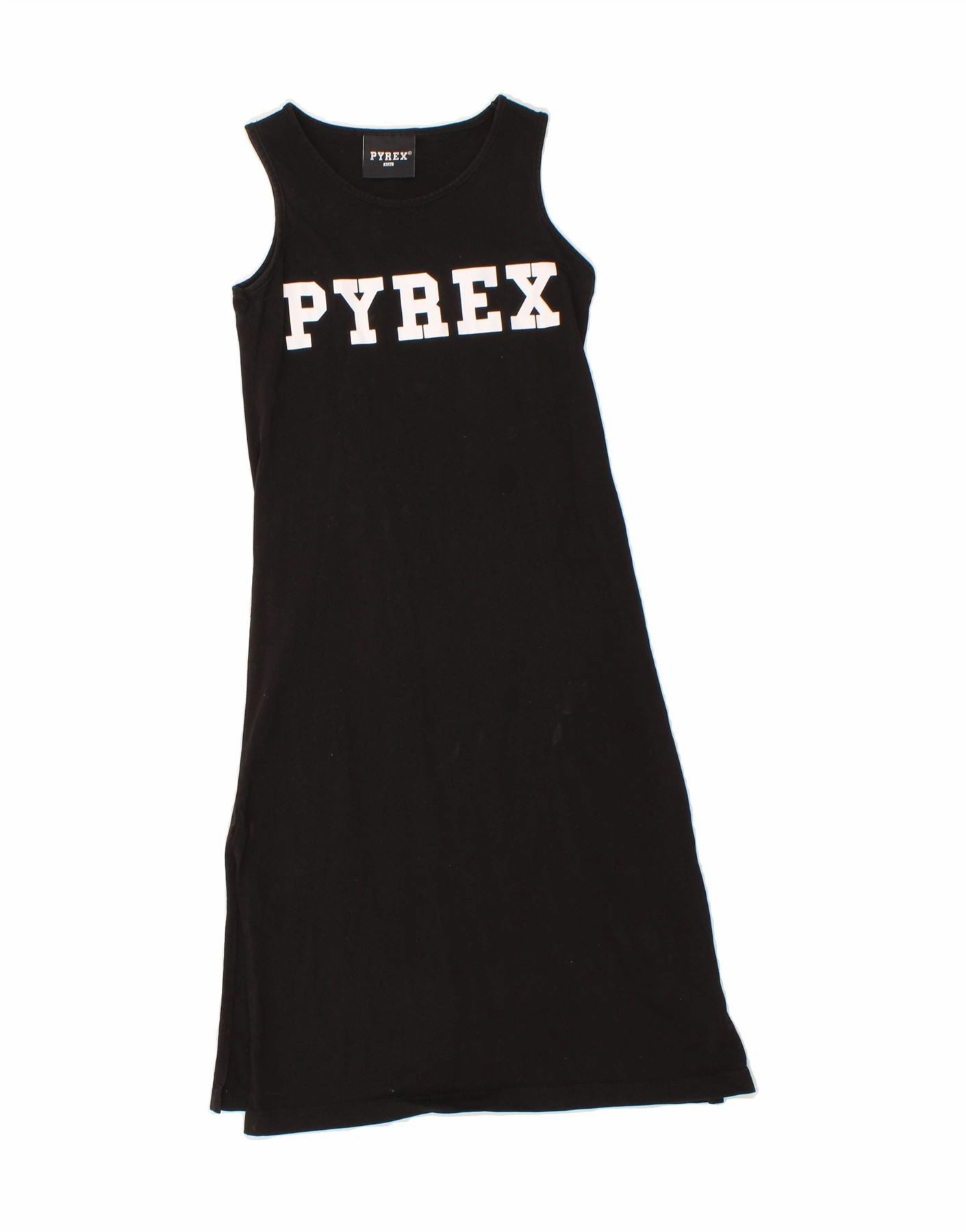 Light Motion PYREX Girls Graphic Sleeveless T-Shirt Dress 9-10 Years Black