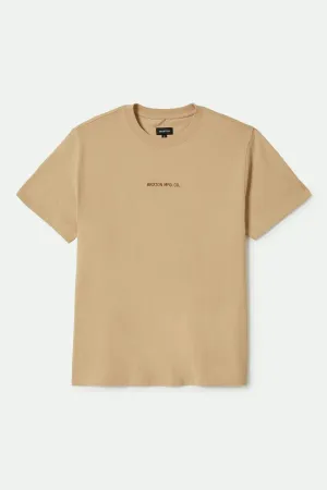 Relaxed Vibe Easy Style Wear Quality Embroidered Heavyweight S/S Standard T-Shirt - Cream Classic Wash