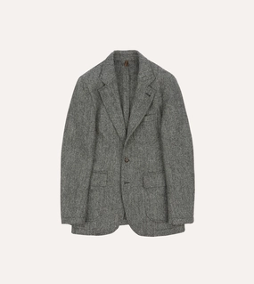 Sleek Cut Grey Herringbone Harris Tweed Games Blazer Mk. VII