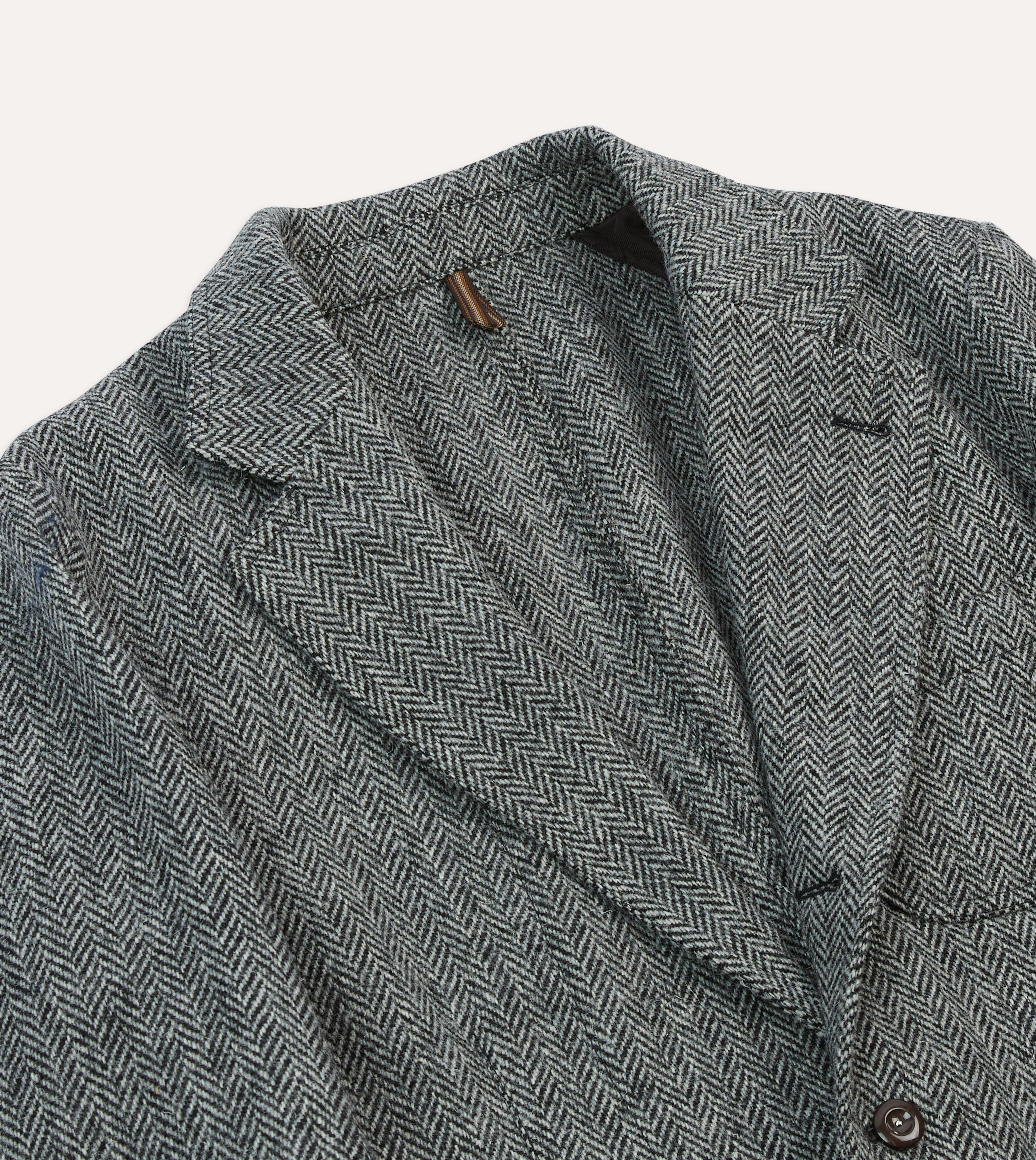 Tailored Drape Patterns Tailored Layering Grey Herringbone Harris Tweed Games Blazer Mk. VII