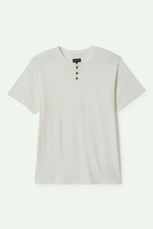 Vintage Reserve S/S Henley - Off White Sol Wash Sleek Fit