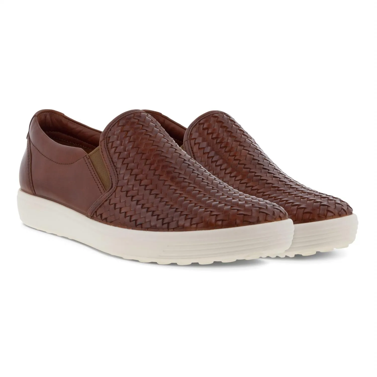 Women's Slip-On Weave Loafers In Cognac Walk Steady