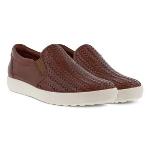 Women's Slip-On Weave Loafers In Cognac Walk Steady