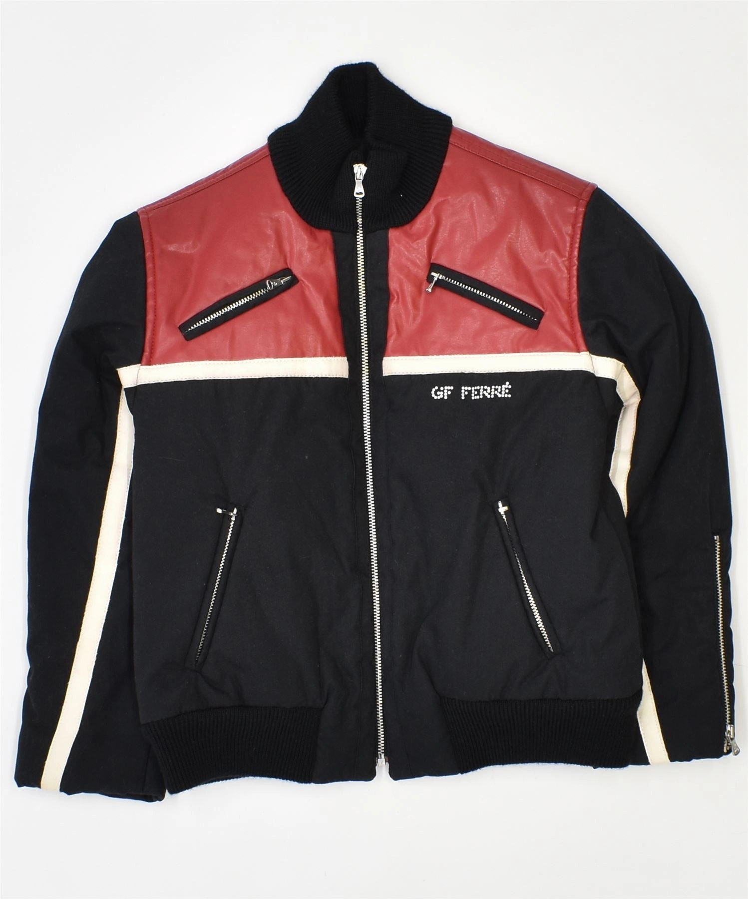 Occasion Comfy Layer GIANFRANCO FERRE Boys Bomber Jacket 5-6 Years Black Polyester