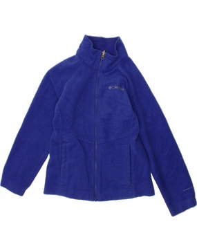 Functional Layer COLUMBIA Boys Fleece Jacket 7-8 Years Small  Blue Polyester