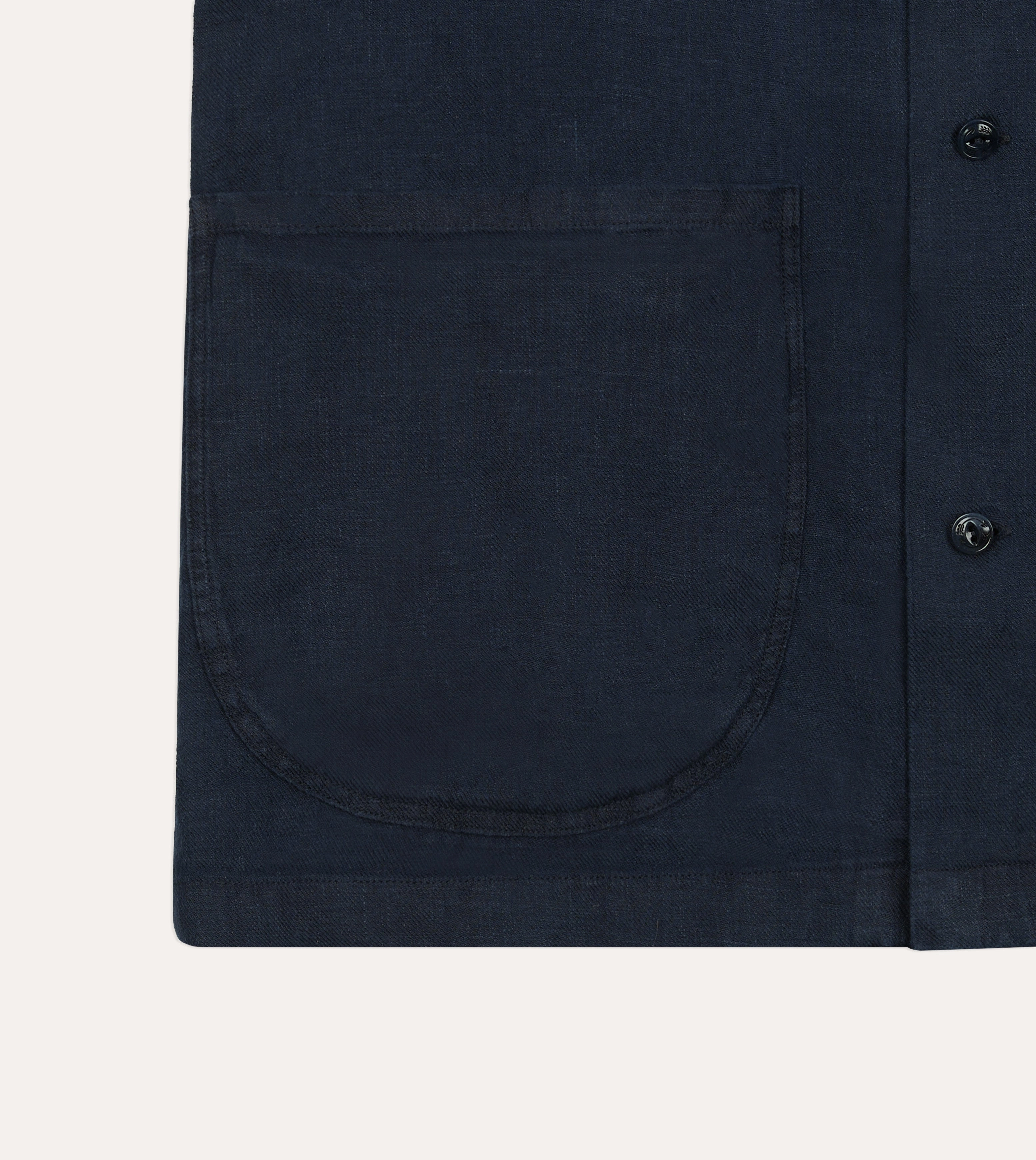 Indigo Linen Short Sleeve Safari Shirt Lounge Comfort Social Meetup