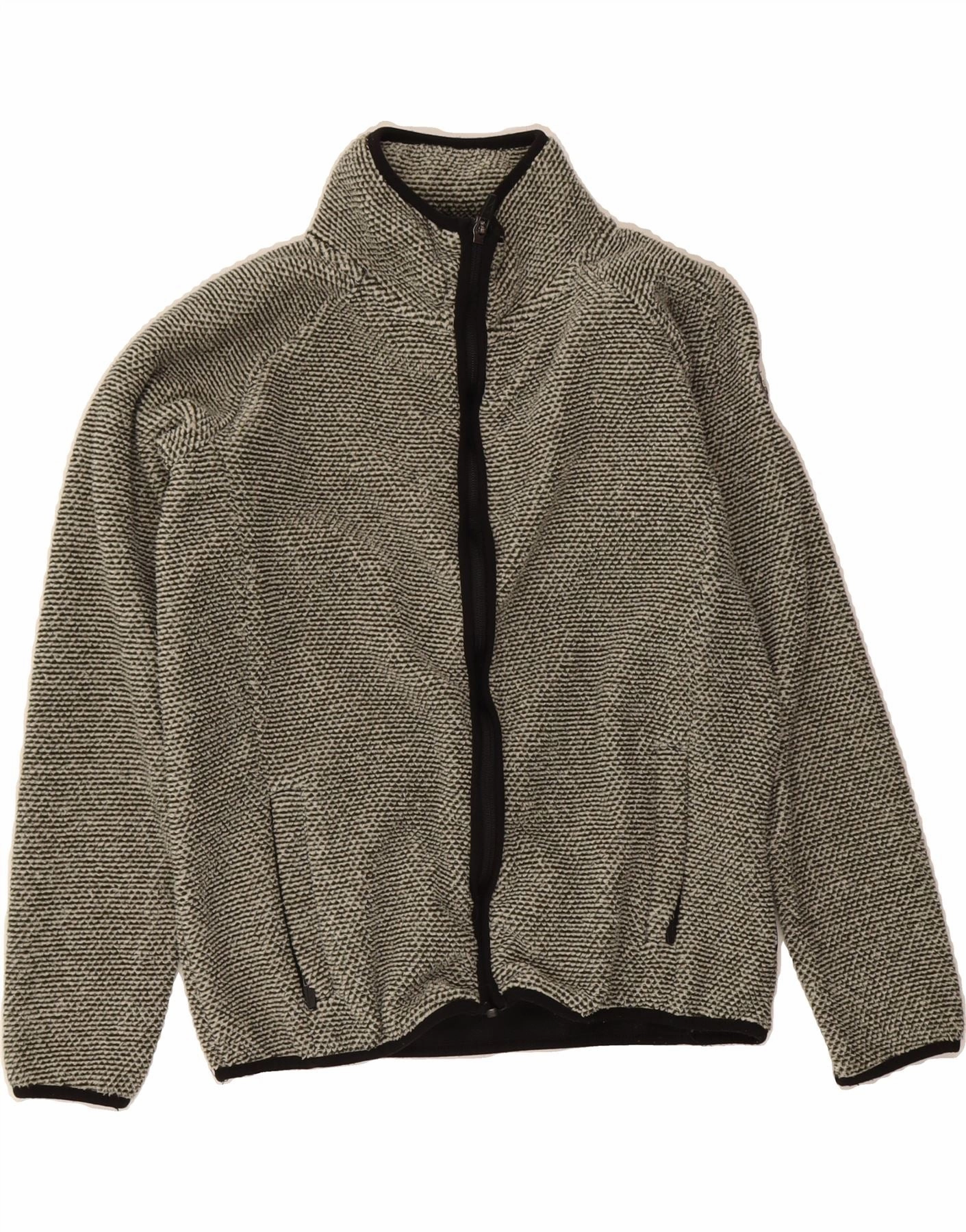 TRESPASS Boys Fleece Jacket 11-12 Years Grey Flecked Polyester Double layer fabric