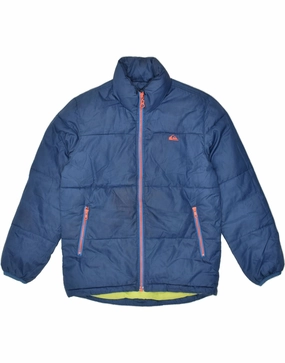QUIKSILVER Boys Padded Jacket 11-12 Years Blue Polyester Performance Wear Network