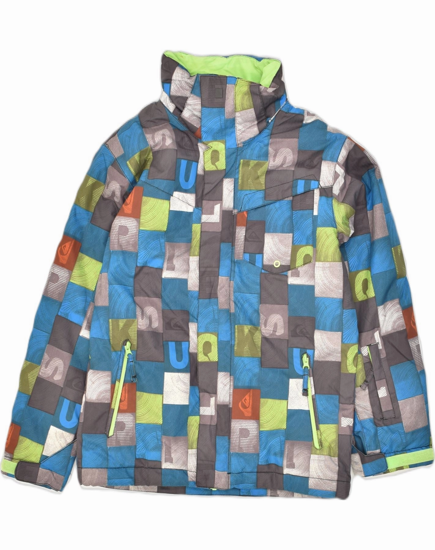 Daily Use Prayer QUIKSILVER Boys Windbreaker Jacket 13-14 Years Large Multicoloured