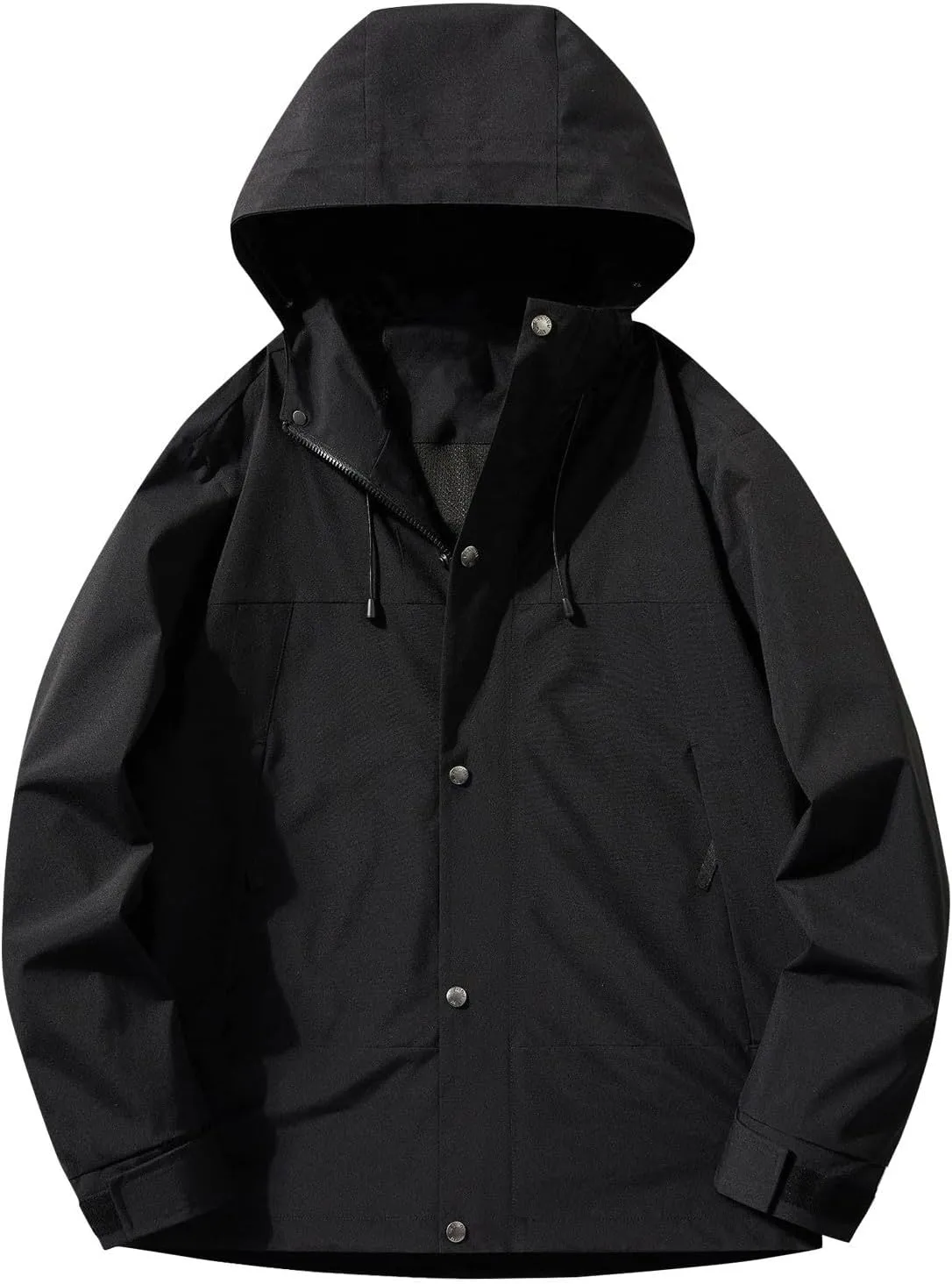 Rain Jacket For Men Long Sleeve Outdoor Waterproof Coats Lightweight Windbreaker Casual Travel Raincoat With Pockets