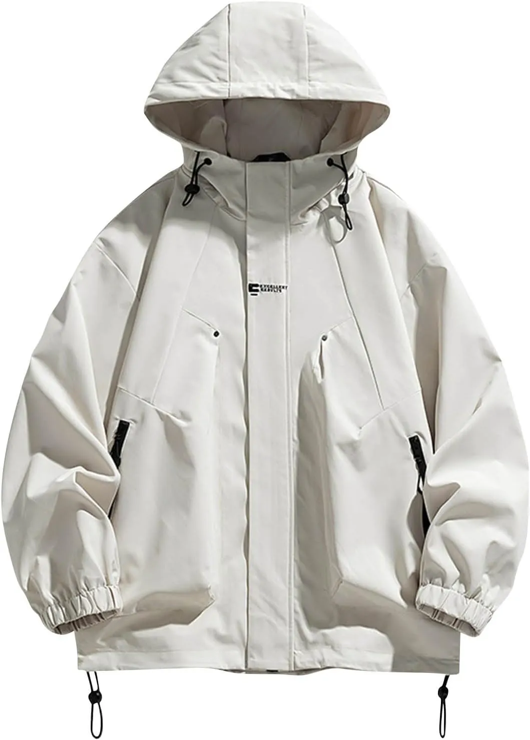 Rain Jackets for Men 2024 Fall Waterproof Lightweight Hooded Raincoat Outdoor Hiking Travel Windbreaker with Pockets