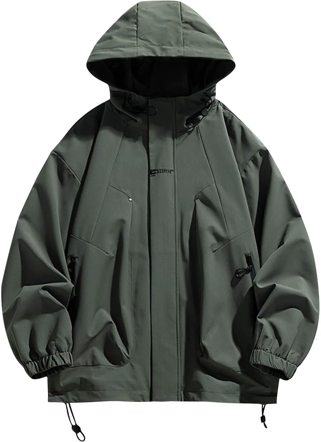 Rain Jackets for Men 2024 Fall Waterproof Lightweight Hooded Raincoat Outdoor Hiking Travel Windbreaker with Pockets