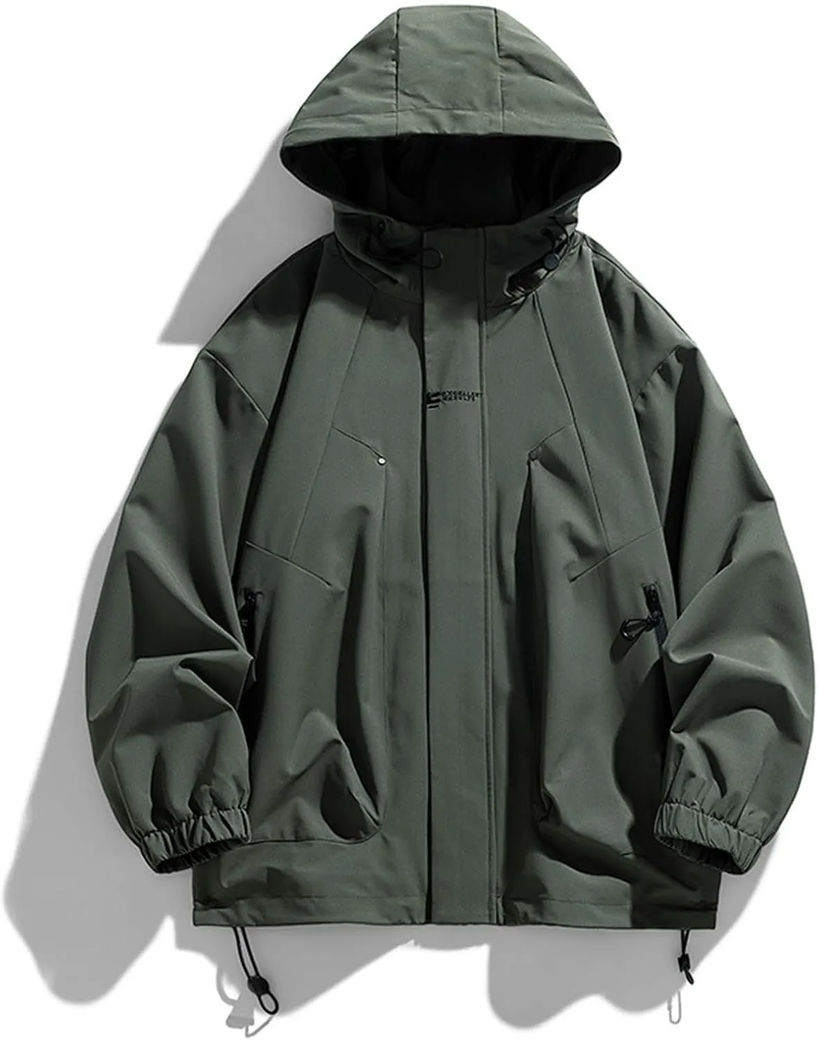 Rain Jackets for Men 2024 Fall Waterproof Lightweight Hooded Raincoat Outdoor Hiking Travel Windbreaker with Pockets