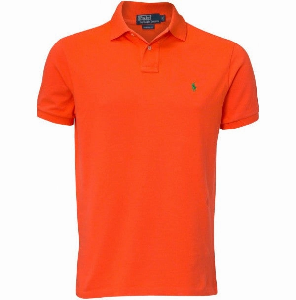 Ralph Lauren Orange Small Pony Men Polo Bold Look Seasonal Must-Have