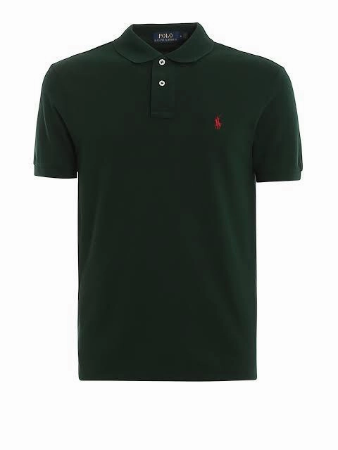 Relaxed Everyday Wear Ralph Lauren Small Pony Green Men Polo