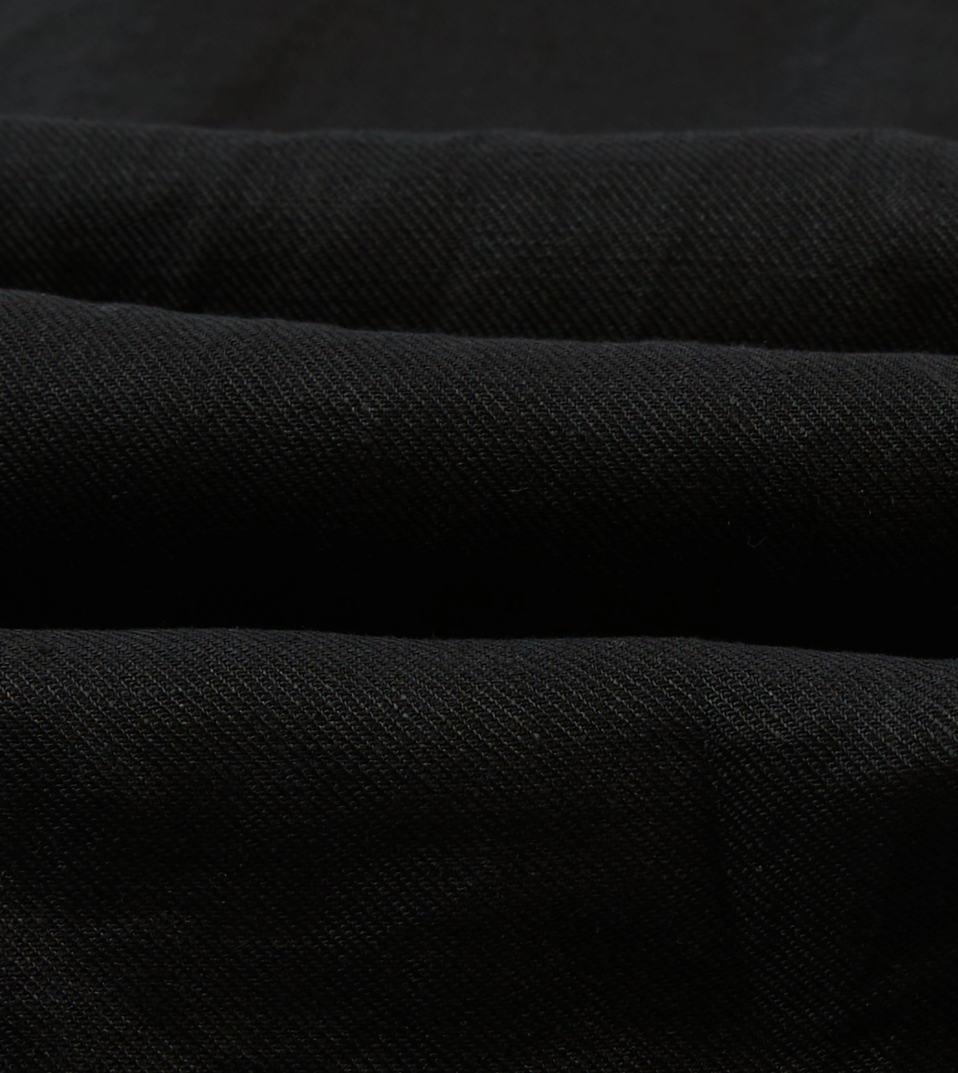 Winter Retreat Designer Look Black Linen Twill Two-Pocket Western Shirt