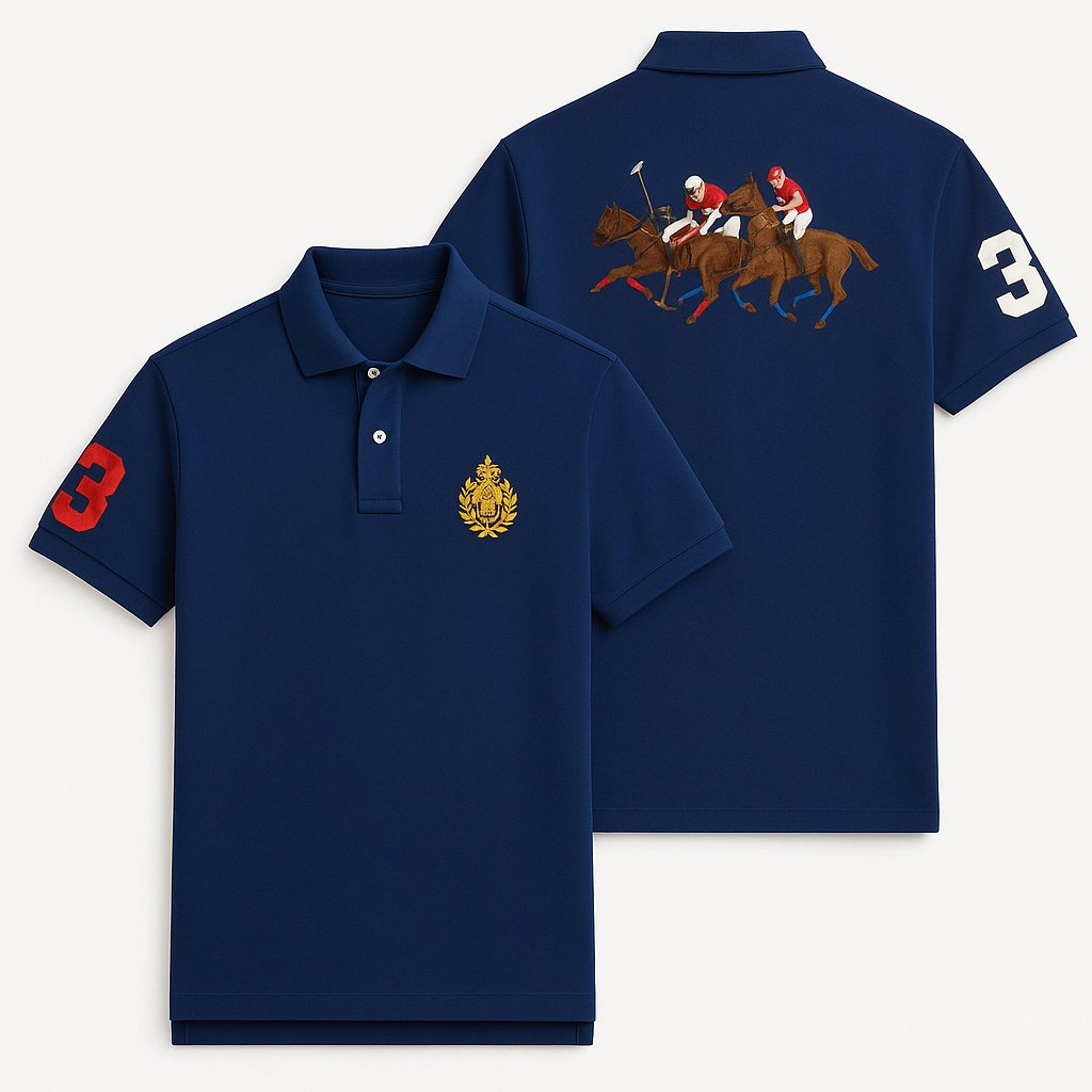 Comfortable and Chic Hypoallergenic Fibers Ralph Lauren Blue Badge/Flying Men Polo