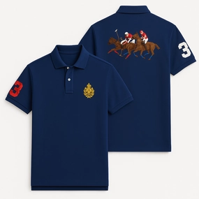 Comfortable and Chic Hypoallergenic Fibers Ralph Lauren Blue Badge/Flying Men Polo