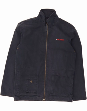 TOMMY HILFIGER Boys Bomber Jacket 15-16 Years Navy Blue Cotton Reinforced Stress Points