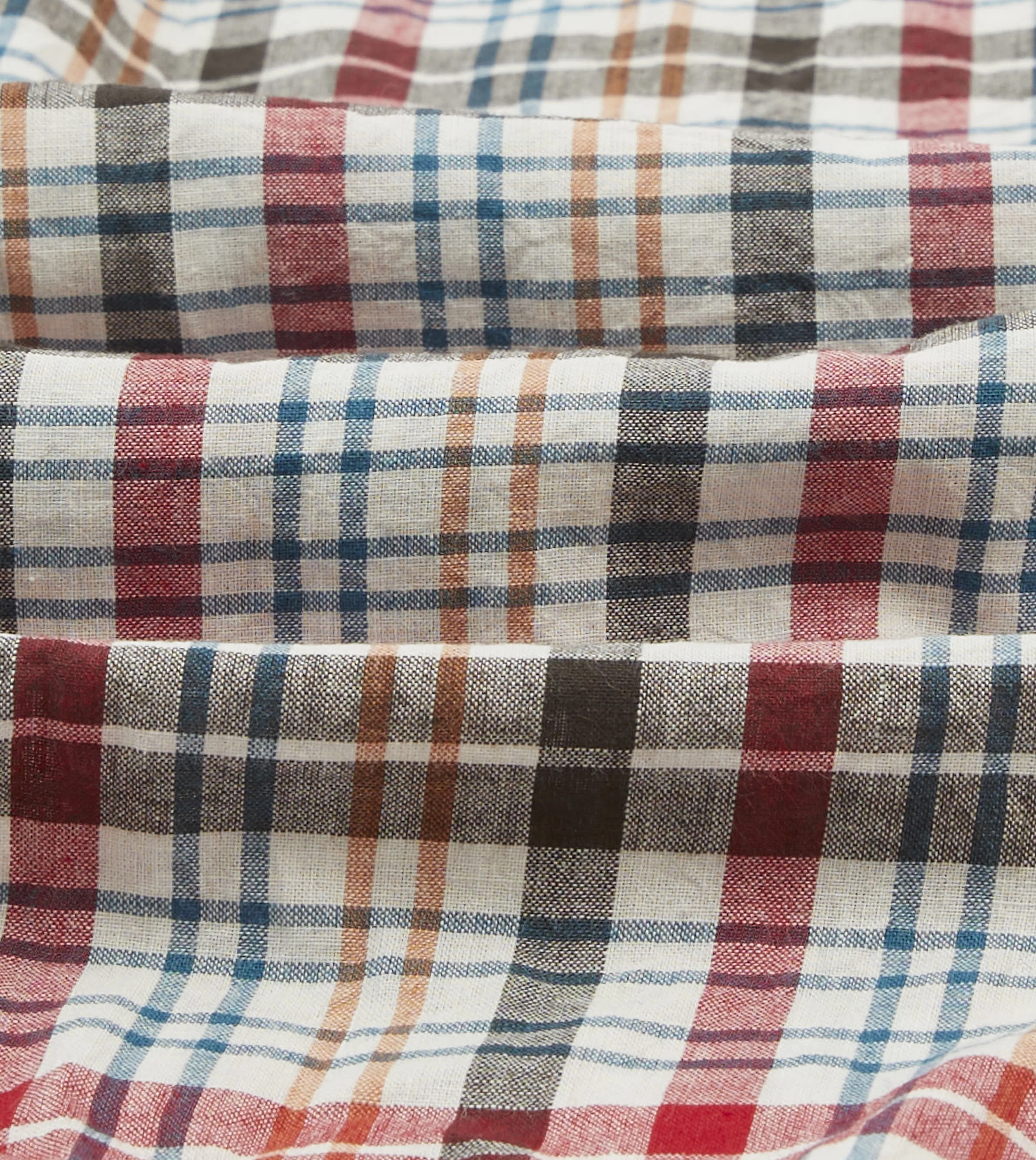 Red and Black Madras Check Cotton Button-Down Shirt Sustainable Manufacturing Process