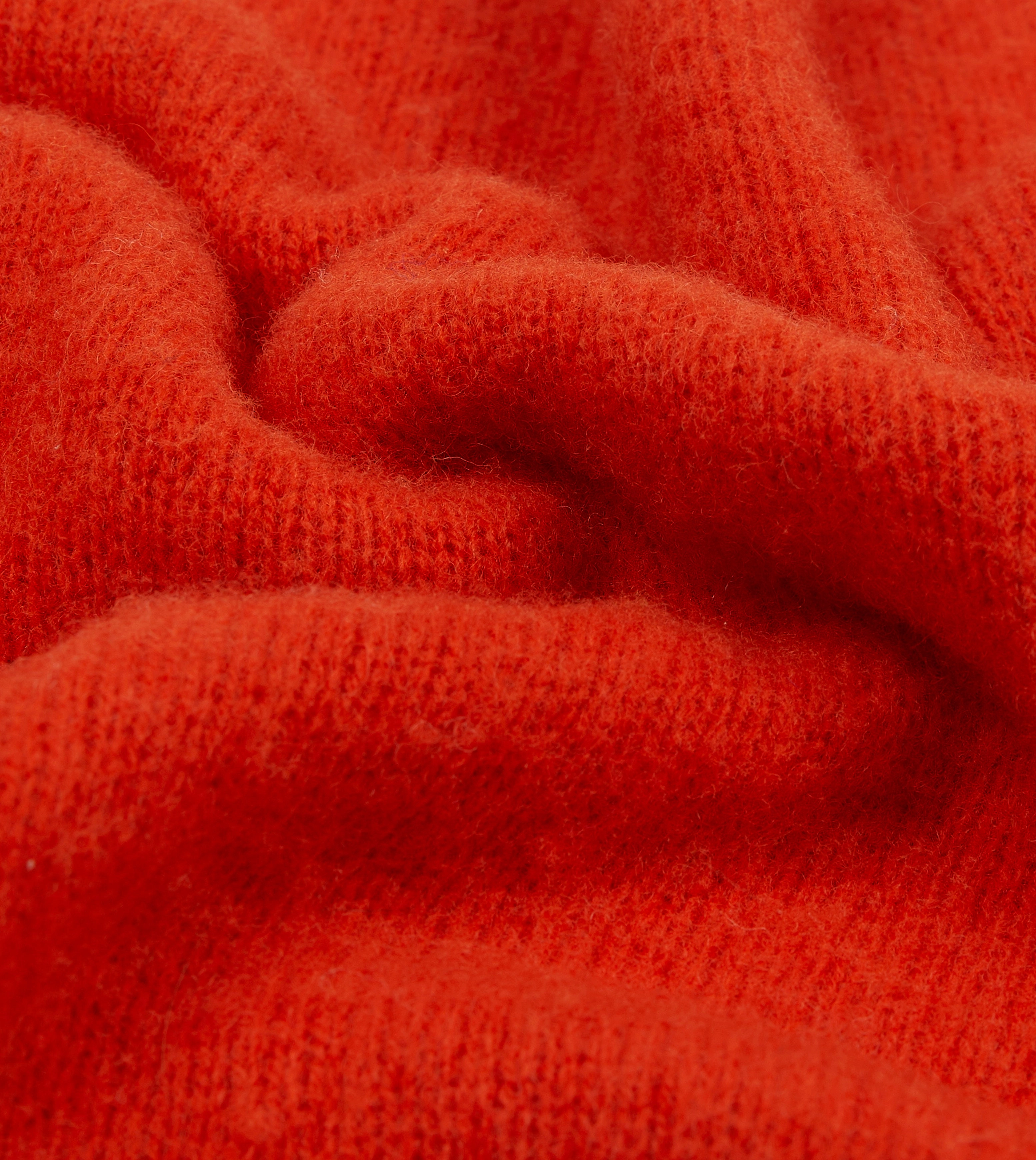 Red Brushed Shetland Crew Neck Jumper Moisture Wicking Yarn Smart Style