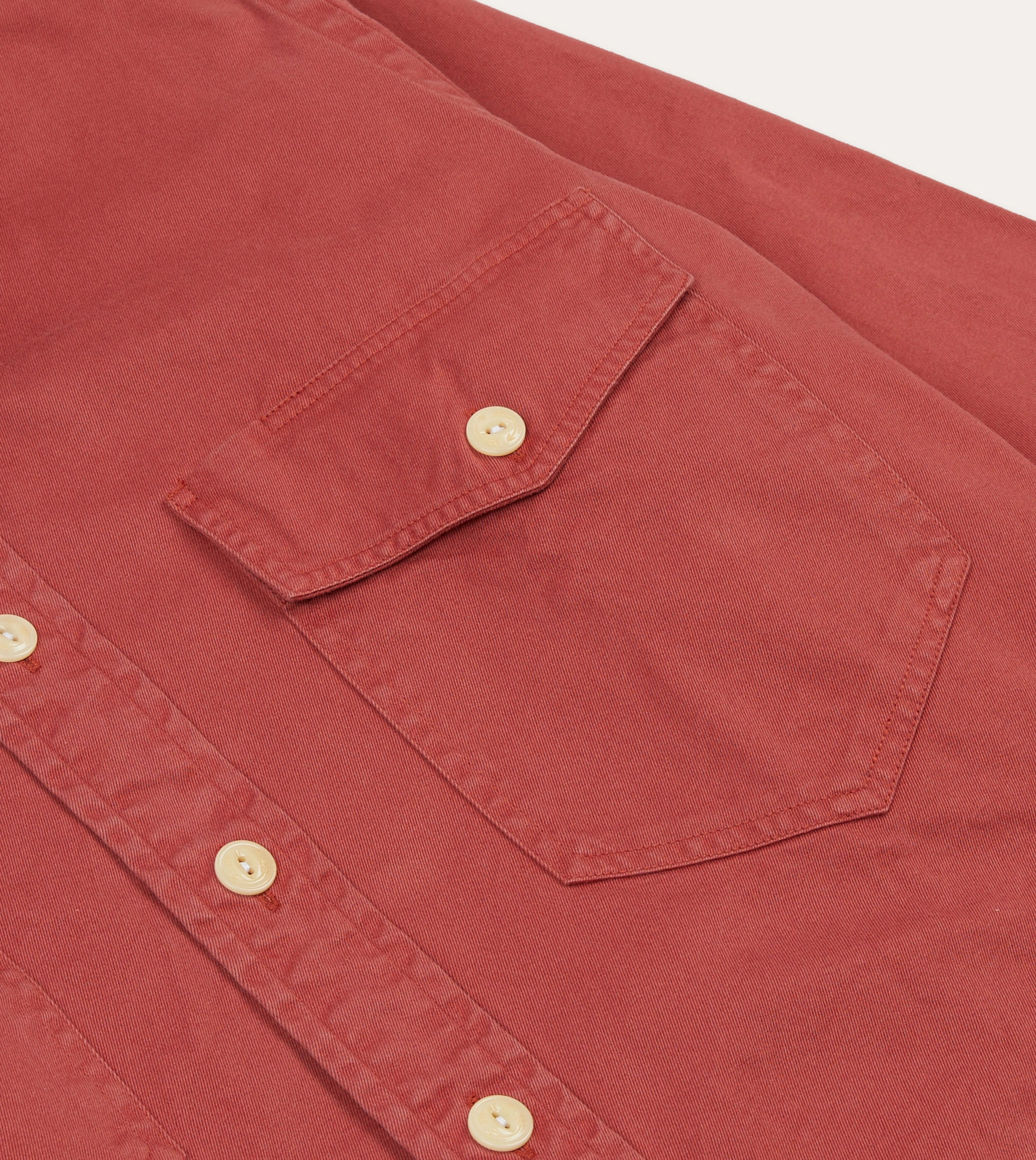 Red Cotton Long Point Collar Work Shirt Conference Appropriate Non Restrictive Fit