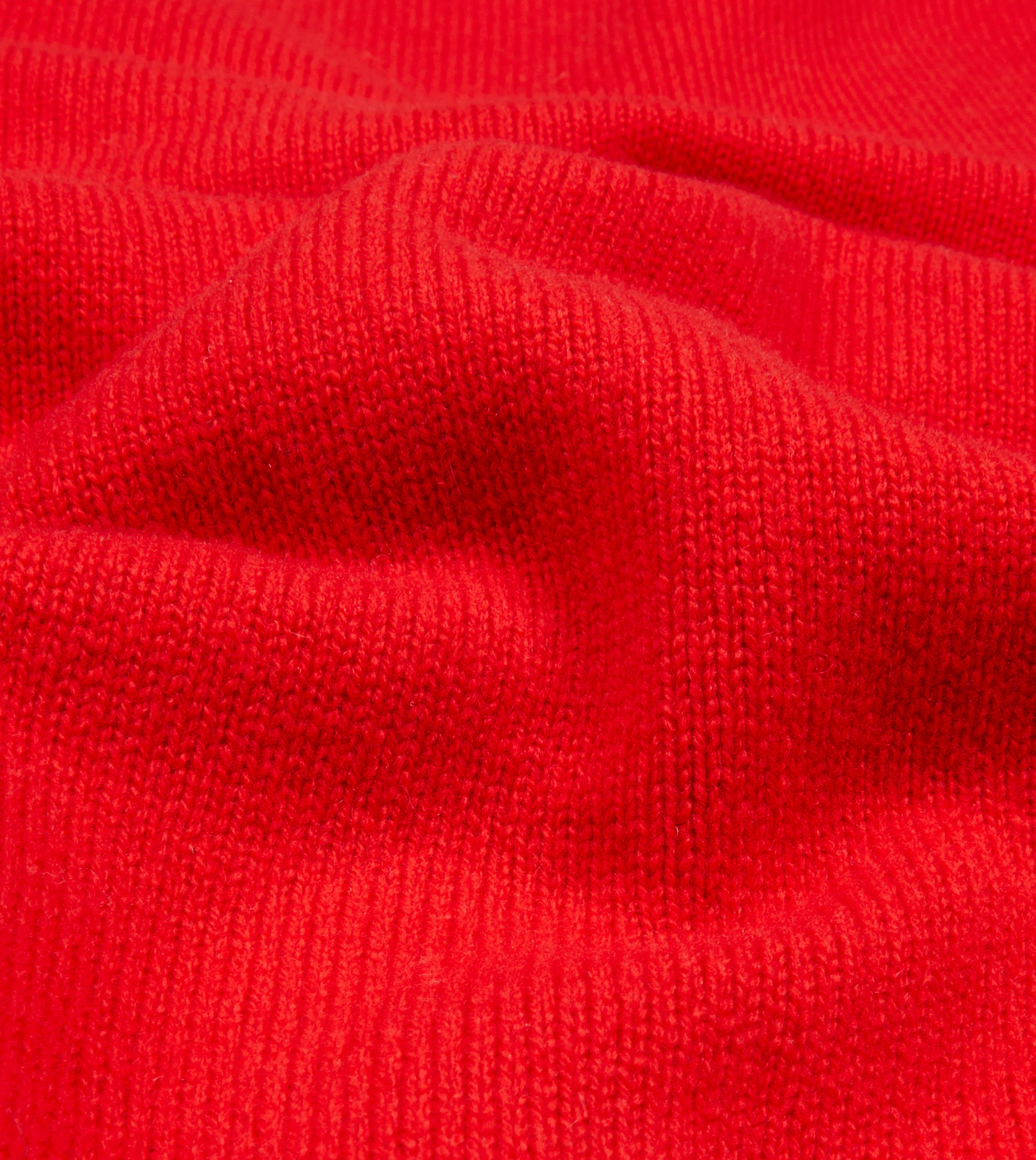 Red Lambswool 6 Button Cardigan Soft Microfiber Surface Cold Layer